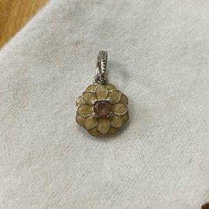 Authentic Pandora blooming dahlia dangle charm